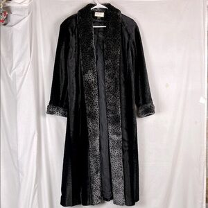 80's Vintage Cache Black Faux Fur Overcoat